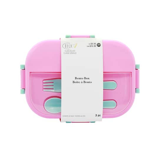 Class Rules! 3-Compartment Bento Box & Utensil Set by B2C™